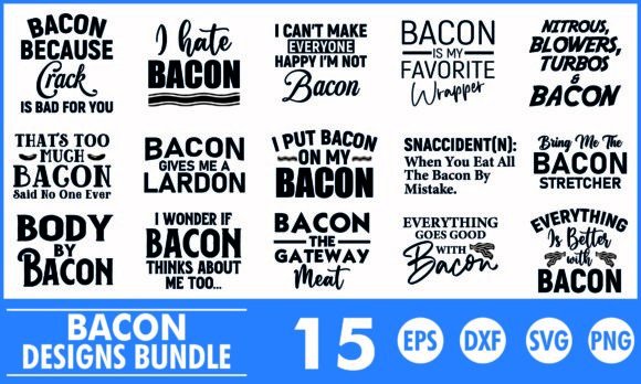 Bacon T Shirt Designs Bundle SVG: Creative Assets for Bold Branding