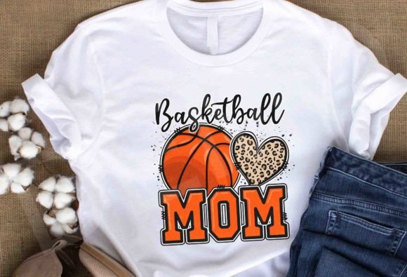 Basketball Mom PNG: Sublimation & Leopard Print Designs