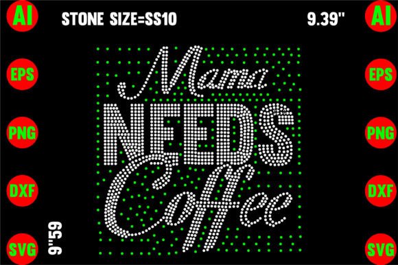 Coffee Rhinestone Design: A Sparkling Visual Asset