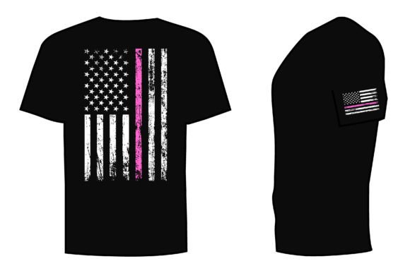 Distressed Flag Thin Pink Line Design: A Visual Symbol of Hope