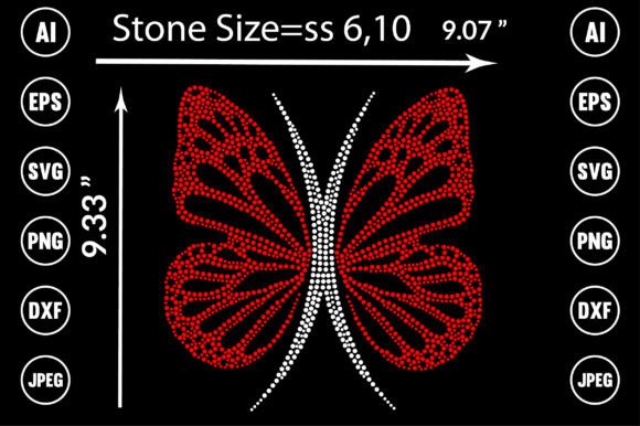 Elevate Your Projects with a Butterfly Rhinestone Templet Design