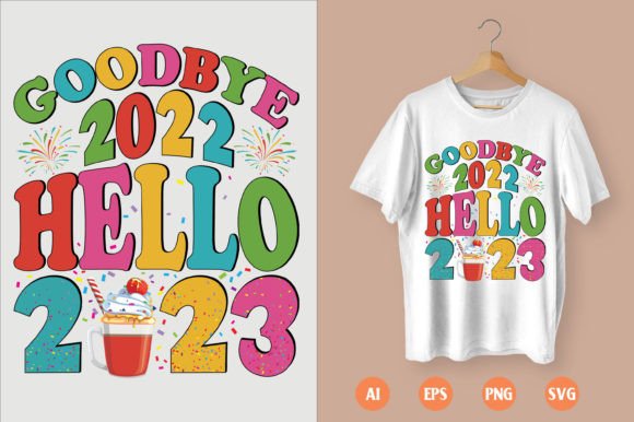 Happy New Year 2023 T-shirt Design 16: A Premium Vector Asset