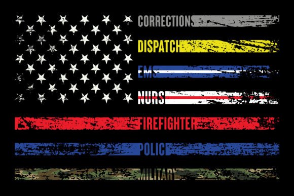 Honoring Service with First Responder American Flag Design