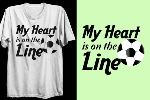 MY HEART is on the LINE T-SHIRT DESIGN 2