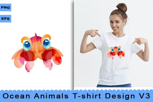Ocean Animals T-shirt Design V3: A Creative Asset for Modern Projects