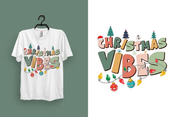 Retro Christmas Groovy T-shirt Design: A Festive Visual Asset