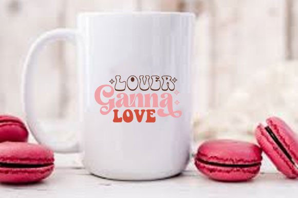 Retro Valentine T-shirt Design: Lover Ga & Lover Ganna Love
