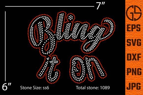 Rhinestone Design Bling It on T-shirt: A Versatile Creative Asset