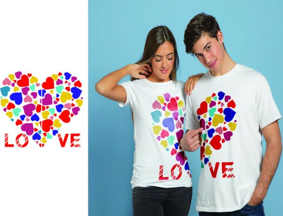 Valentine's Day Couple T-Shirt Design: Vector Assets for Creatives