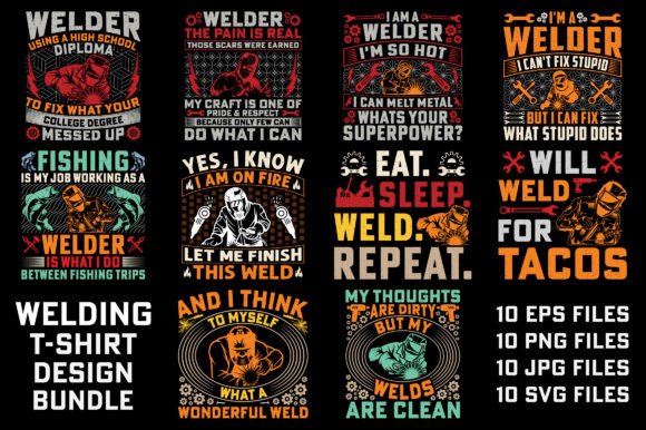 Welder Welding T-Shirt Design Bundle: Pro Assets for Creators
